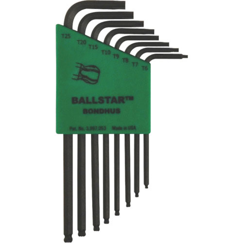 ボンダス　ボールポイント・トルクス［［Ｒ］］　ボールスターＬ－レンチ　セット８本組（Ｔ６－Ｔ２５）＿