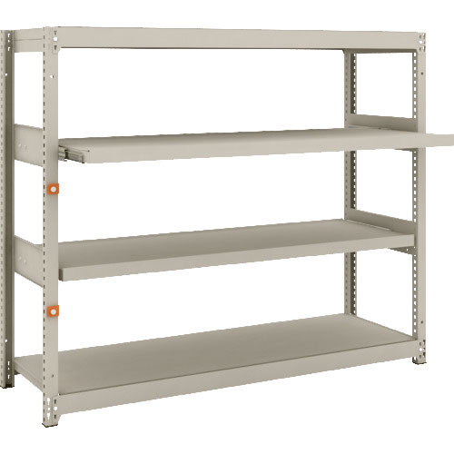 ＴＲＵＳＣＯ　スチールラック　Ｍ１．５型軽中量棚　１４６０Ｘ４４５ＸＨ１２００　４段うちスライド２段＿