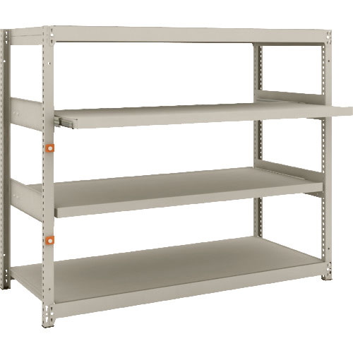 ＴＲＵＳＣＯ　スチールラック　Ｍ１．５型軽中量棚　１４６０Ｘ５９５ＸＨ１２００　４段うちスライド２段＿