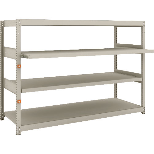 ＴＲＵＳＣＯ　スチールラック　Ｍ１．５型軽中量棚　１７６０Ｘ５９５ＸＨ１２００　４段うちスライド２段＿