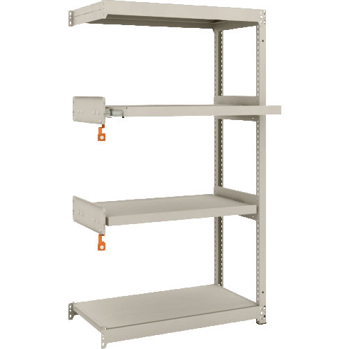 ＴＲＵＳＣＯ　スチール製軽中量ボルトレス棚　Ｍ１．５型　Ｗ８６０×Ｄ４４５×Ｈ１５００　４段うちスラ＿