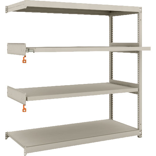 ＴＲＵＳＣＯ　スチール製軽中量ボルトレス棚　Ｍ１．５型　Ｗ１４６０×Ｄ５９５×Ｈ１５００　４段うちス＿