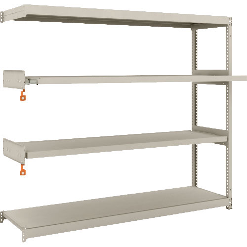 ＴＲＵＳＣＯ　スチール製軽中量ボルトレス棚　Ｍ１．５型　Ｗ１７６０×Ｄ４４５×Ｈ１５００　４段うちス＿