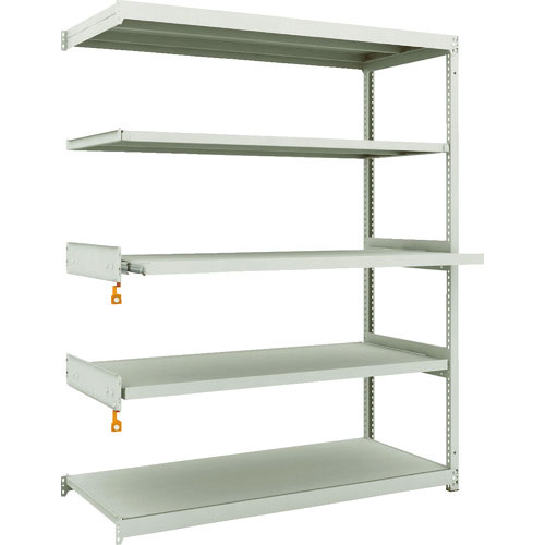 ＴＲＵＳＣＯ　スチールラック　Ｍ１．５型軽中量棚　１４６０Ｘ５９５ＸＨ１８００　５段うちスライド２段＿