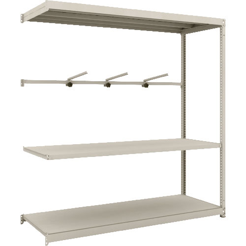 ＴＲＵＳＣＯ　スチールラック　Ｍ１．５型軽中量棚　１７６０Ｘ５９５Ｘ１８００　３段　アーム１段　連結＿