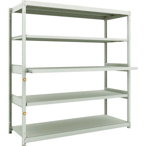 ＴＲＵＳＣＯ　スチールラック　Ｍ１．５型軽中量棚　１７６０Ｘ５９５ＸＨ１８００　５段うちスライド２段＿