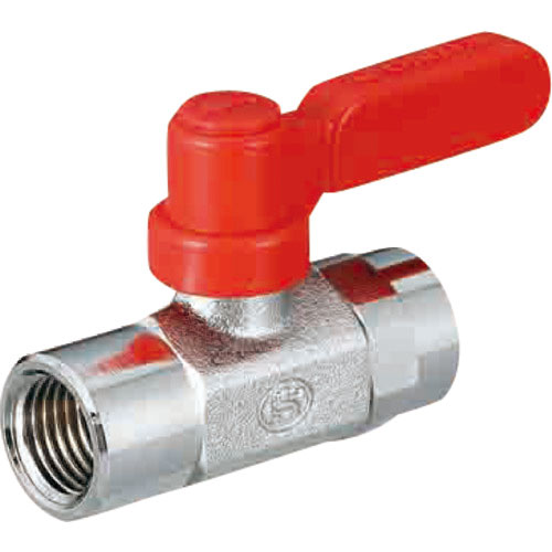 オンダ製作所　ボールバルブ　フリーボールＭ１型Ｒタイプ（ロングハンドル）　Ｒｃ１／８　×　Ｒｃ１／８＿