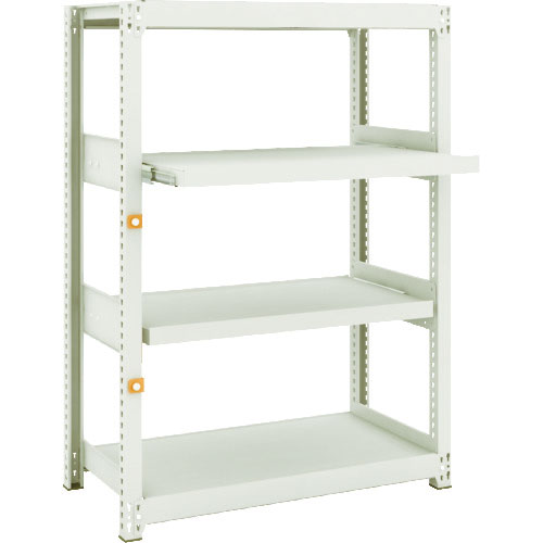 ＴＲＵＳＣＯ　スチールラック　Ｍ２型軽中量棚　８６０Ｘ４５０ＸＨ１２００　４段うちスライド２段　単体＿