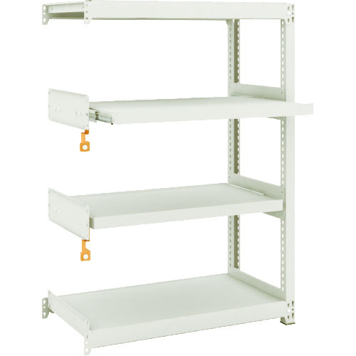 ＴＲＵＳＣＯ　スチールラック　Ｍ２型軽中量棚　８６０Ｘ４５０ＸＨ１２００　４段うちスライド２段　連結＿