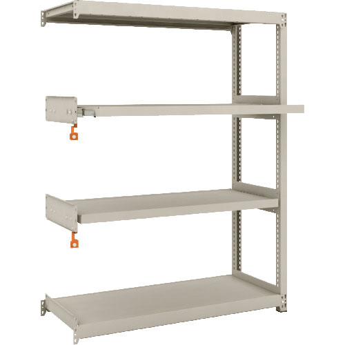 ＴＲＵＳＣＯ　スチール製軽中量ボルトレス棚　Ｍ２型　Ｗ１１６０×Ｄ４５０×Ｈ１５００　４段うちスライ＿