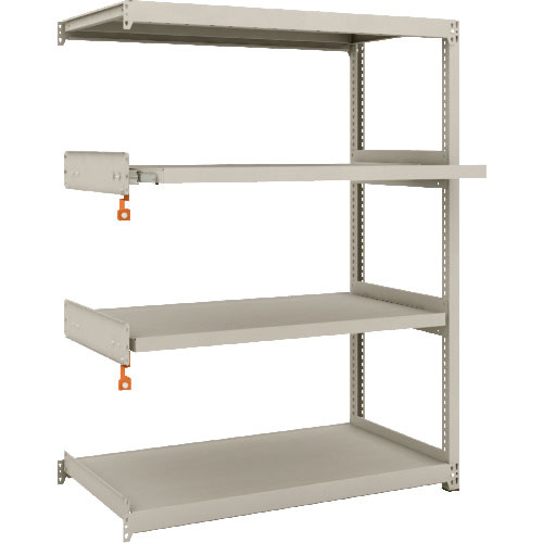 ＴＲＵＳＣＯ　スチール製軽中量ボルトレス棚　Ｍ２型　Ｗ１１６０×Ｄ６００×Ｈ１５００　４段うちスライ＿