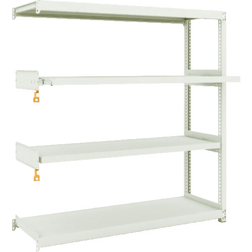 ＴＲＵＳＣＯ　スチール製軽中量ボルトレス棚　Ｍ２型　Ｗ１４６０×Ｄ４５０×Ｈ１５００　４段うちスライ＿