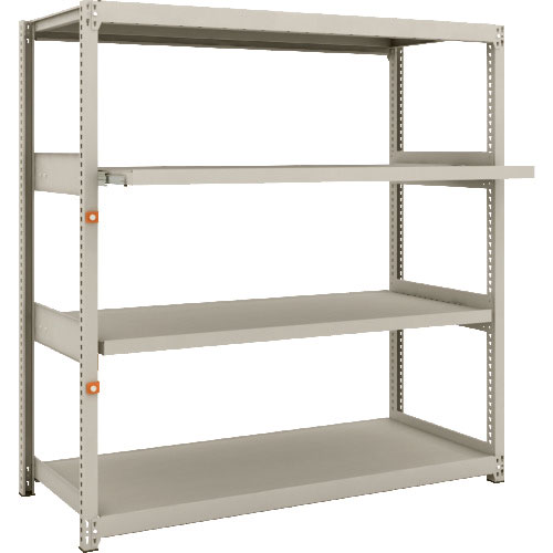 ＴＲＵＳＣＯ　スチール製軽中量ボルトレス棚　Ｍ２型　Ｗ１４６０×Ｄ６００×Ｈ１５００　４段うちスライ＿