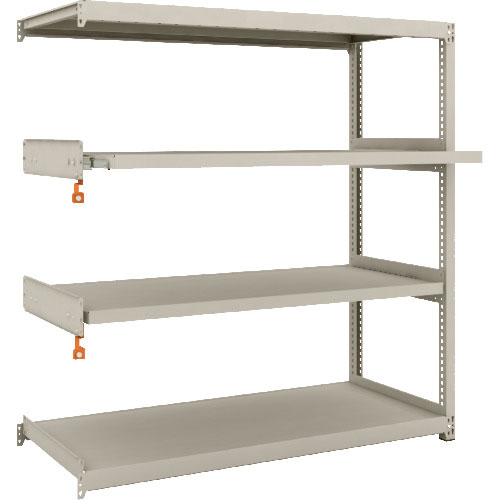 ＴＲＵＳＣＯ　スチール製軽中量ボルトレス棚　Ｍ２型　Ｗ１４６０×Ｄ６００×Ｈ１５００　４段うちスライ＿