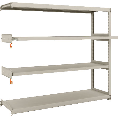 ＴＲＵＳＣＯ　スチール製軽中量ボルトレス棚　Ｍ２型　Ｗ１７６０×Ｄ４５０×Ｈ１５００　４段うちスライ＿