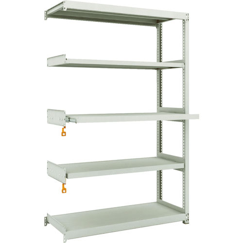 ＴＲＵＳＣＯ　スチールラック　Ｍ２型軽中量棚１１６０Ｘ４５０ＸＨ１８００　５段うちスライド２段　連結＿