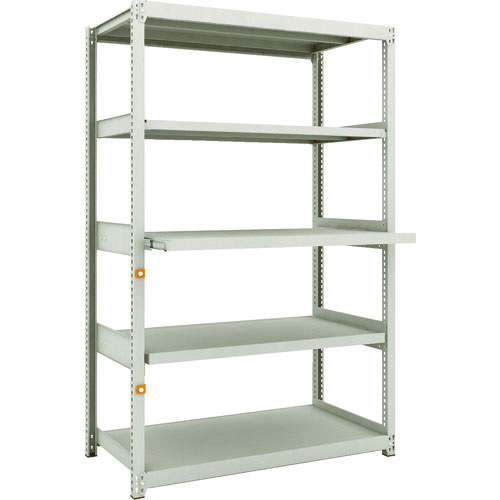 ＴＲＵＳＣＯ　スチールラック　Ｍ２型軽中量棚１１６０Ｘ６００ＸＨ１８００　５段うちスライド２段　単体＿