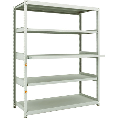 ＴＲＵＳＣＯ　スチールラック　Ｍ２型軽中量棚１４６０Ｘ６００ＸＨ１８００　５段うちスライド２段　単体＿