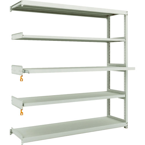 ＴＲＵＳＣＯ　スチールラック　Ｍ２型軽中量棚１７６０Ｘ４５０ＸＨ１８００　５段うちスライド２段　連結＿