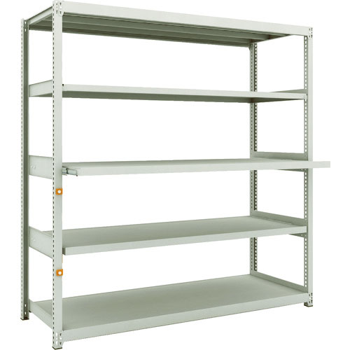 ＴＲＵＳＣＯ　スチールラック　Ｍ２型軽中量棚１７６０Ｘ６００ＸＨ１８００　５段うちスライド２段　単体＿