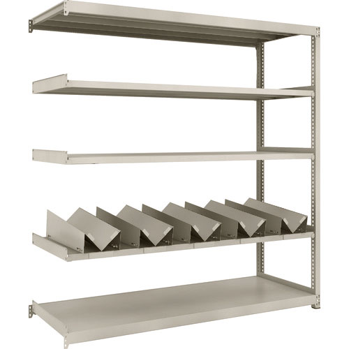 ＴＲＵＳＣＯ　スチールラック　Ｍ２型軽中量棚　１７６０Ｘ６００ＸＨ１８００　缶受Ｘ５付　連結＿