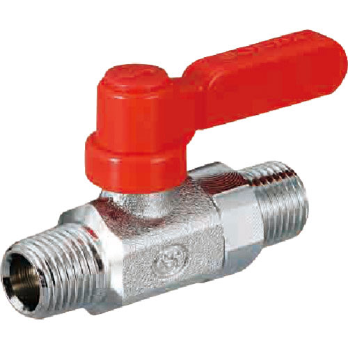 オンダ製作所　ボールバルブ　フリーボールＭ３型Ｒタイプ（ロングハンドル）　Ｒ１／８　×　Ｒ１／８＿