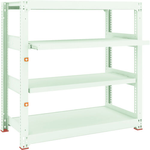 ＴＲＵＳＣＯ　スチールラック　Ｍ３型中量棚　１２００Ｘ５７１ＸＨ１２００　４段うちスライド２段　単体＿