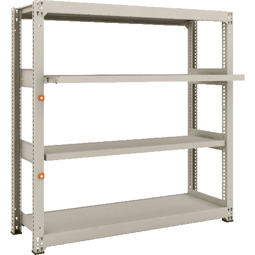 ＴＲＵＳＣＯ　スチール製中量ボルトレス棚　Ｍ３型　Ｗ１５００×Ｄ４７１×Ｈ１５００　４段うちスライド＿