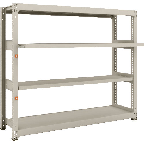 ＴＲＵＳＣＯ　スチール製中量ボルトレス棚　Ｍ３型　Ｗ１８００×Ｄ４７１×Ｈ１５００　４段うちスライド＿