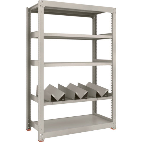 ＴＲＵＳＣＯ　一斗缶ラック　スチールラック　Ｍ３型中量棚　Ｗ１２００×Ｄ５７１×Ｈ１８００　５段　単＿