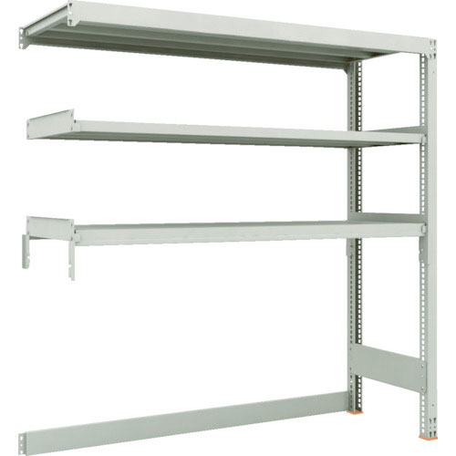 ＴＲＵＳＣＯ　スチールラック　Ｍ３型中量棚　下段開放型　Ｗ１８００ＸＤ５７１ＸＨ１８００　３段　連結＿