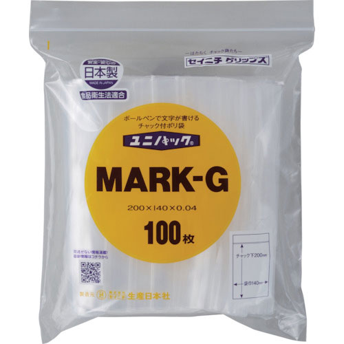 セイニチ　「ユニパック」　ＭＡＲＫ－Ｇ　２００×１４０×０．０４　１００枚入＿