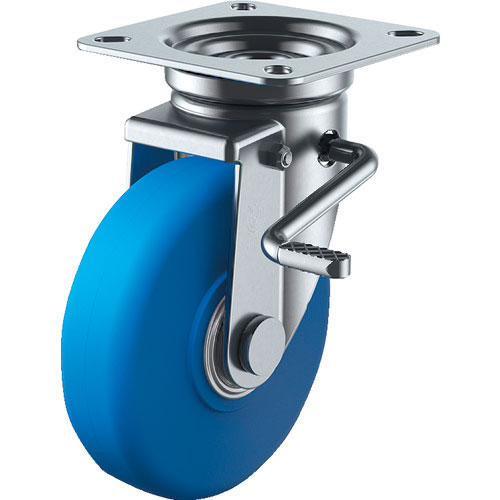 ユーエイ　産業用キャスターダブルＳ付自在車２００径ＭＣナイロン車輪＿