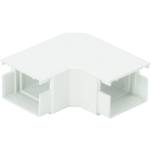 マサル　エムケーダクト付属品　平面マガリ　０号　ミルキーホワイト＿