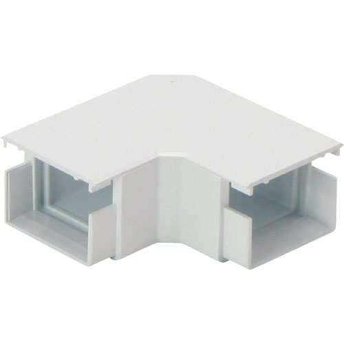 マサル　エムケーダクト付属品　平面マガリ　４号　ホワイト＿