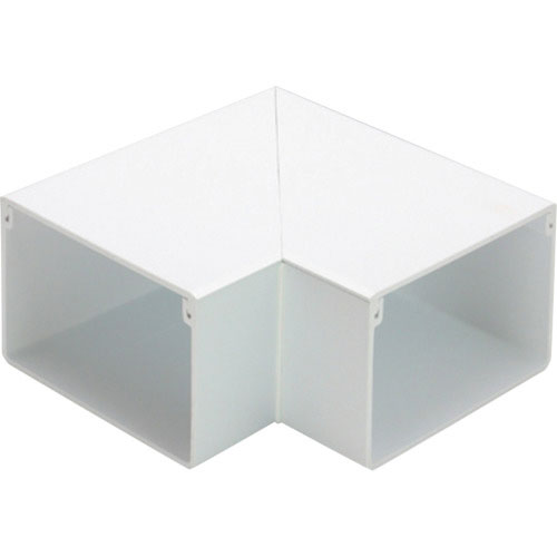 マサル　エムケーダクト付属品　平面マガリ　６号　ホワイト＿