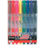 パイロット　油性マーカー　ツインマーカー　細・極細　８色セット＿