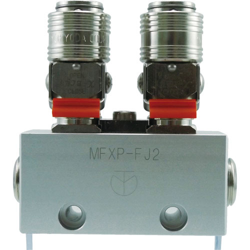 チヨダ　金属カップリング　フリージョイントＸパージ付　２分岐管＿