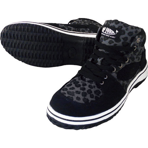 喜多　ハイカットセーフティスニーカー　レオパルド　２３．５＿