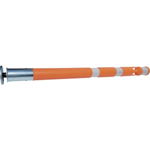 ＴＲＵＳＣＯ　敷き鉄板専用強力マグネット式ポール　８０Φ×Ｈ８００オレンジ／白＿