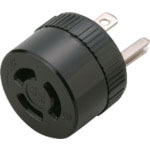 明工　引掛転換アダプター接地２Ｐ黒＿