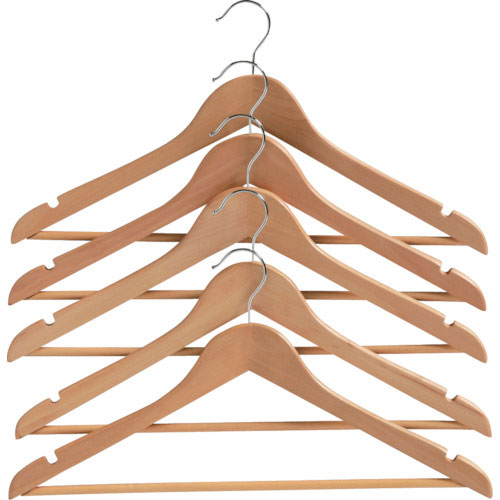ＩＲＩＳ　５４３６２９　木製ハンガー５本組　ＭＨ－５Ｐ　ナチュラル＿