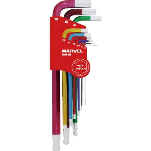 マーベル　セミロングボールポイント六角棒スパナセット９本組＿