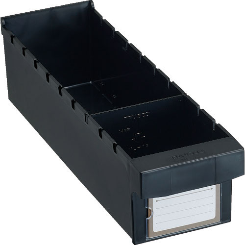 ＴＲＵＳＣＯ　パーツケース　ＷＵＷ型　バンラックケースＬ型引出　導電タイプ　内寸１１１×４１８×Ｈ１＿