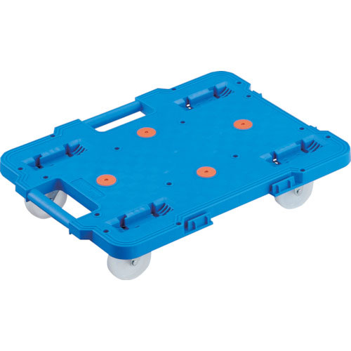 ＴＲＵＳＣＯ　樹脂製平台車　連結式ルートバン　５１５Ｘ３８５　ナイロン車輪　青＿