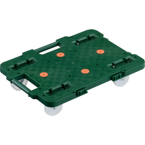 ＴＲＵＳＣＯ　樹脂製平台車　連結式ルートバン　５１５Ｘ３８５　ナイロン車輪　緑＿