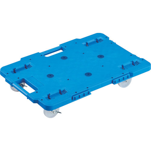 ＴＲＵＳＣＯ　樹脂製平台車　連結式ルートバン　６１５Ｘ４１５　ナイロン車輪　４輪自在　ストッパー付　＿