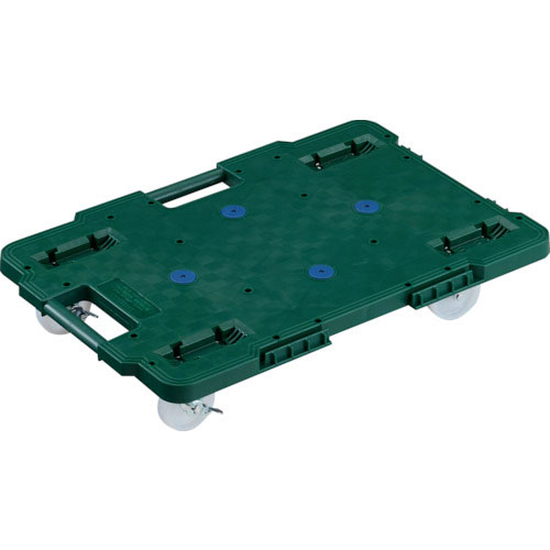 ＴＲＵＳＣＯ　樹脂製平台車　連結式ルートバン　６１５Ｘ４１５　ナイロン車輪　４輪自在　ストッパー付　＿