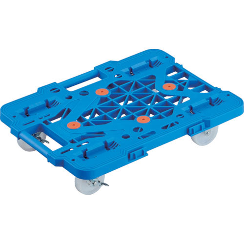 ＴＲＵＳＣＯ　樹脂製平台車　連結式ルートバン　メッシュタイプ　５１５Ｘ３８５　ナイロン車輪　自在側ス＿