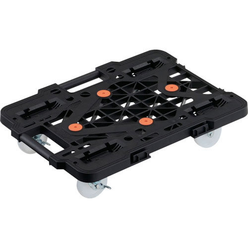 ＴＲＵＳＣＯ　樹脂製平台車　連結式ルートバン　メッシュタイプ　５１５Ｘ３８５　ナイロン車輪　自在側ス＿